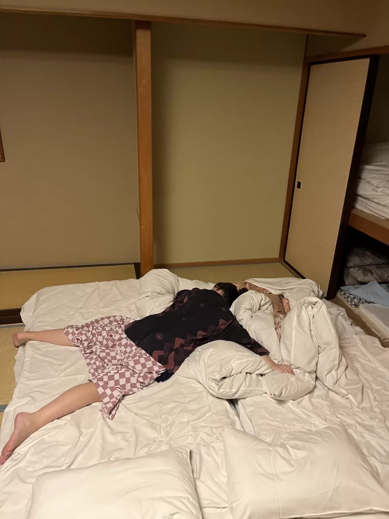 Sleeping in shikifuton