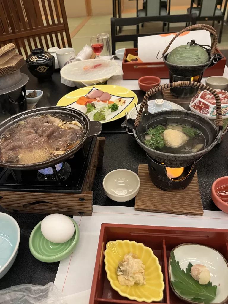 Dinner included in Riokan Hanamomiji